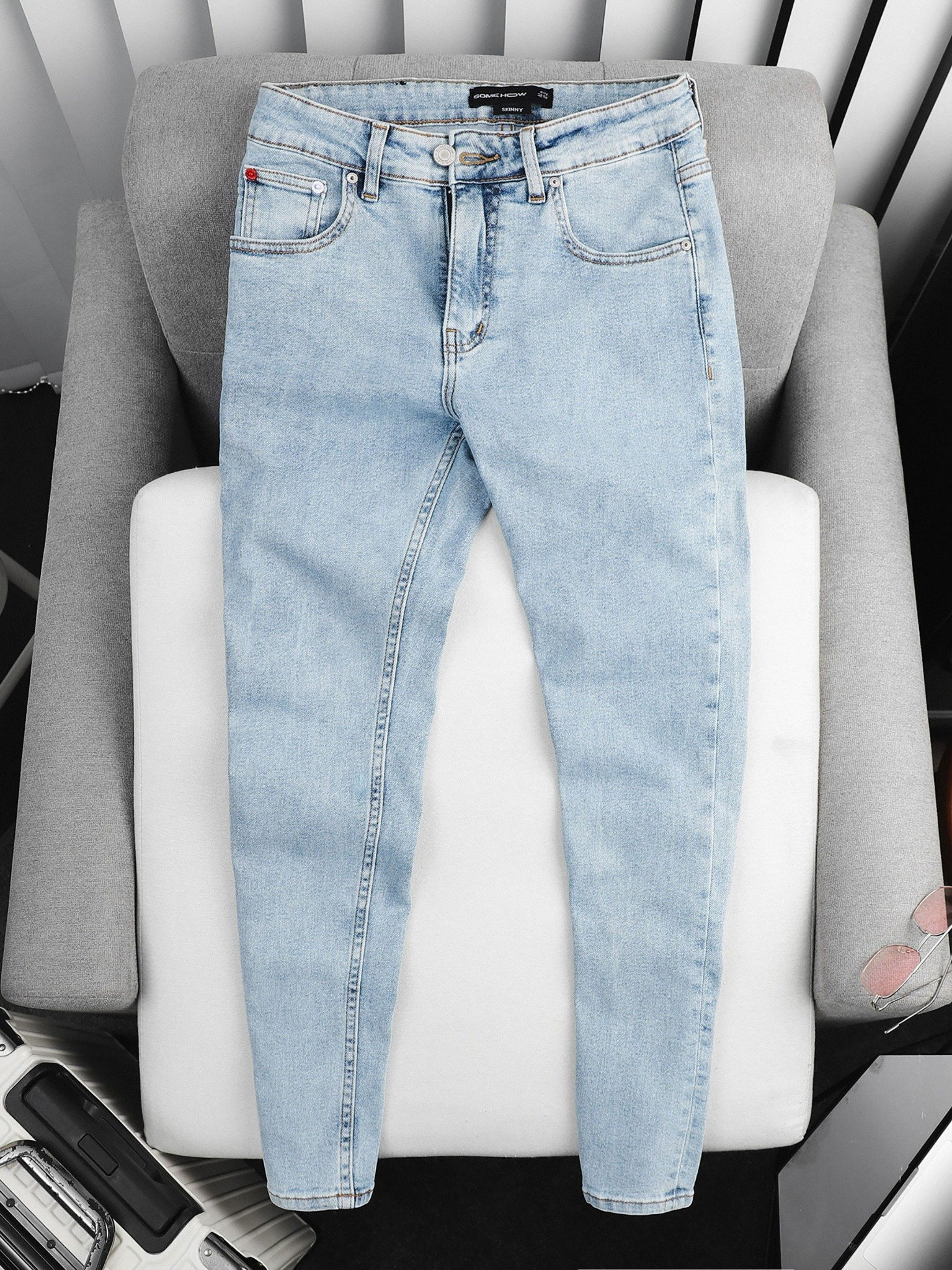 Quần Jean Skinny Redwhite Details Blue