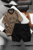 Set T-shirt Short Athletic Black Cafe