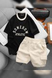 Set T-shirt Short Athletic Black Cafe