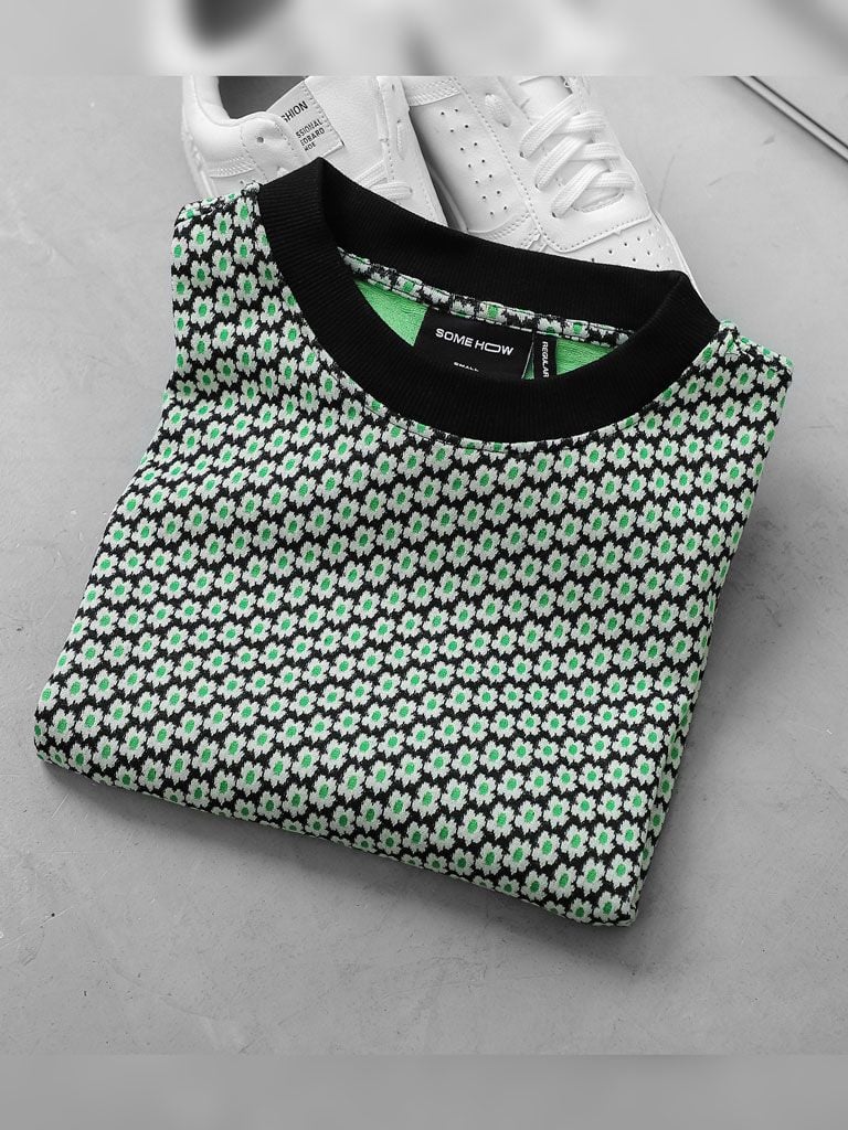 Áo Thun Mini Flowers Greentone