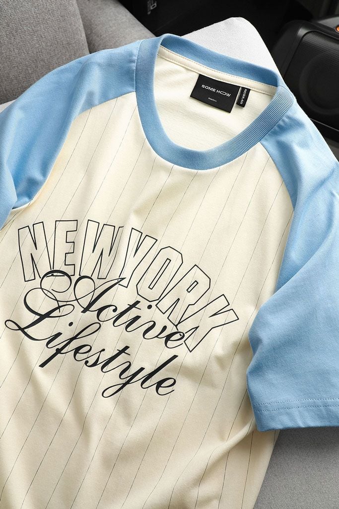 Áo Thun Raglan Stripes New York 25