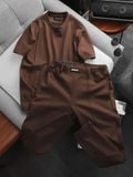 Set Premium Brown T-shirt Pant Options 360GSM