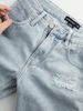 Quần Short Denim Blue On Distressed