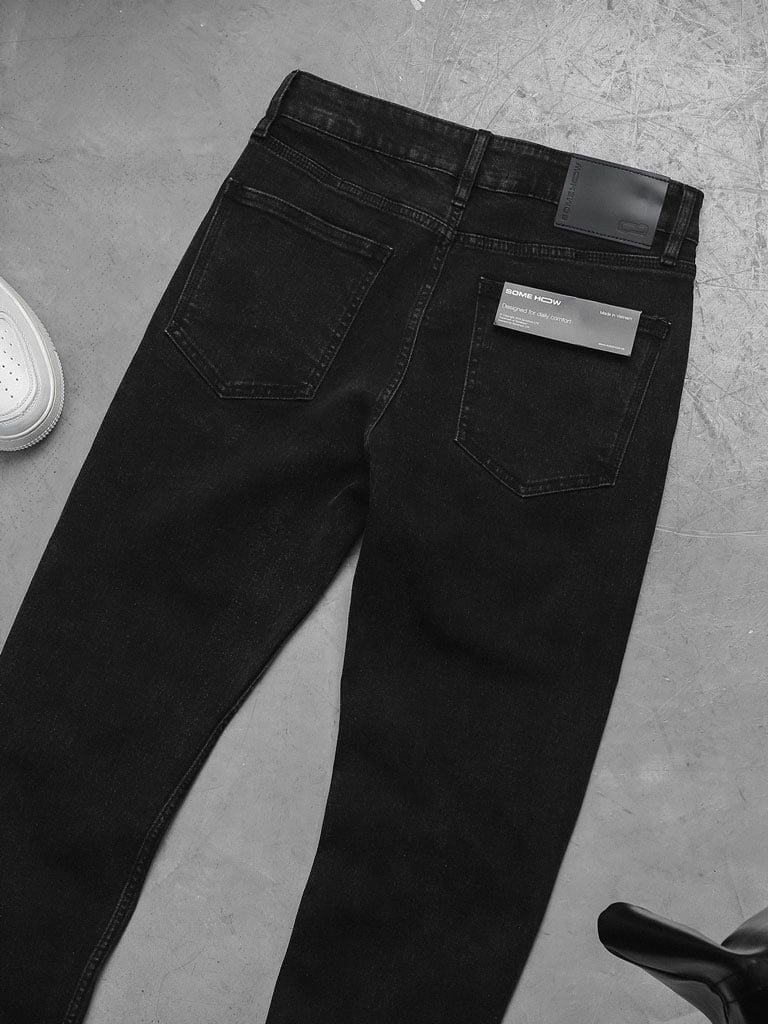 Quần Jean Slim Black Grainy