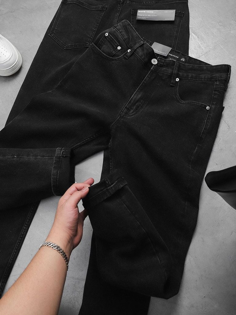 Quần Jean Slim Black Grainy