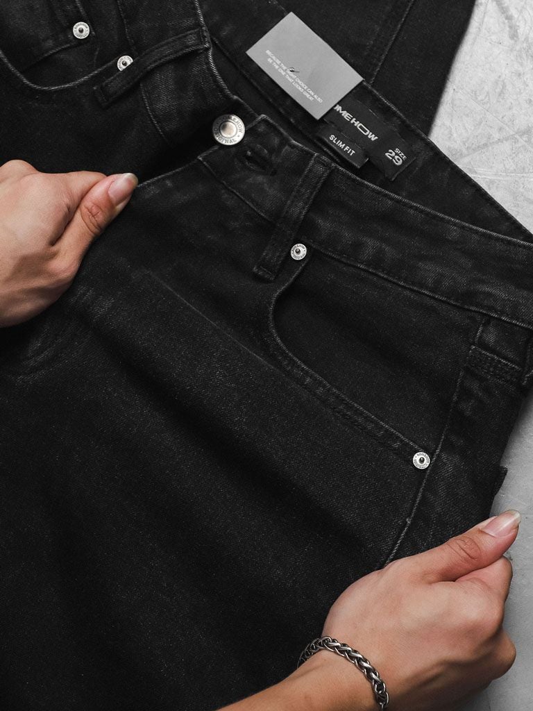 Quần Jean Slim Black Grainy