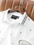 Áo Polo Miniprint White Tropical