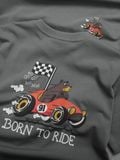 Áo Thun Born To Ride Bear Gray