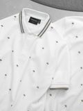 Áo Polo Miniprint White Tropical