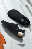 Dép Suede Clogs Mules Ankle Strap