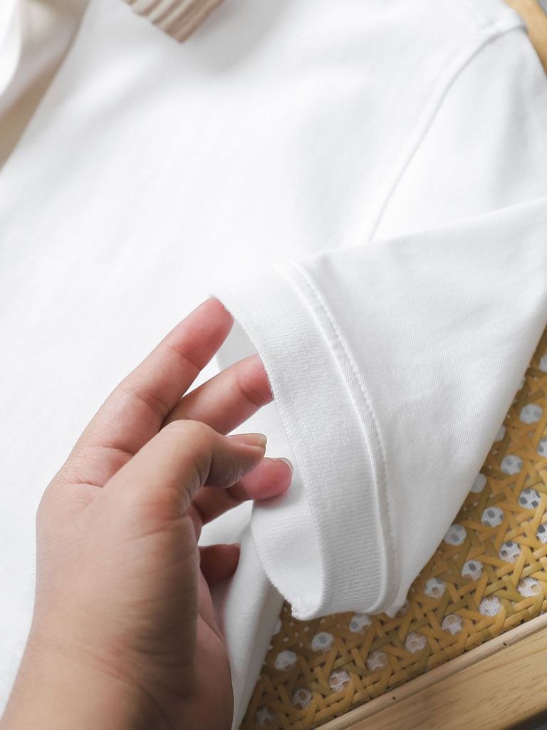 Áo Polo Hidden Beige Collarline