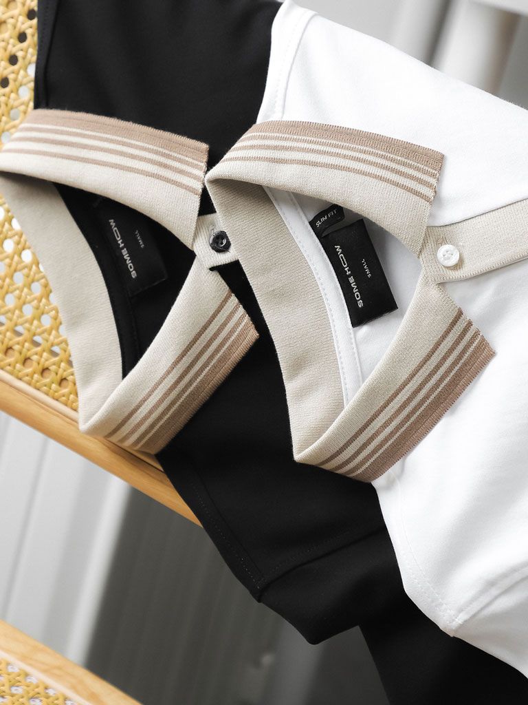 Áo Polo Hidden Beige Collarline