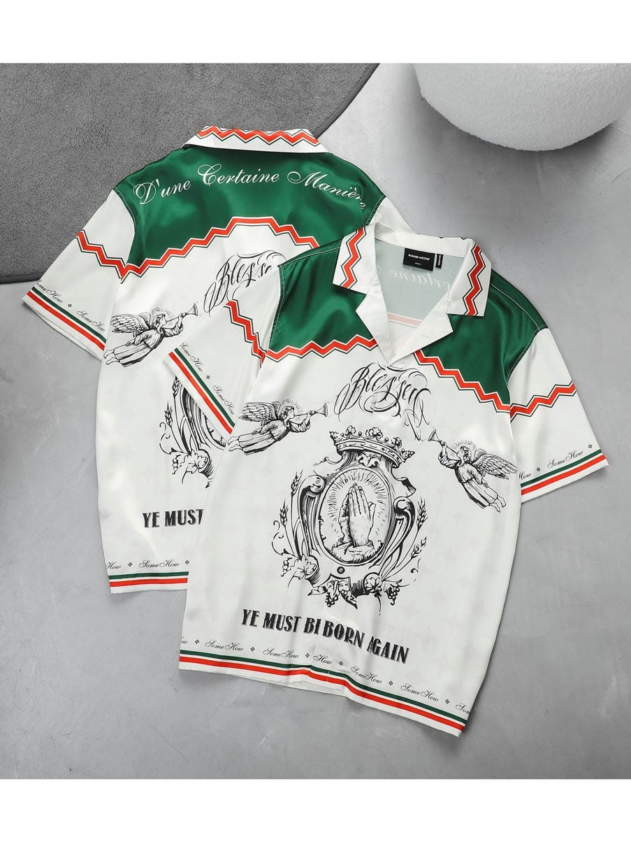 Áo Sơ Mi Cuban Green Shoulder Reborn