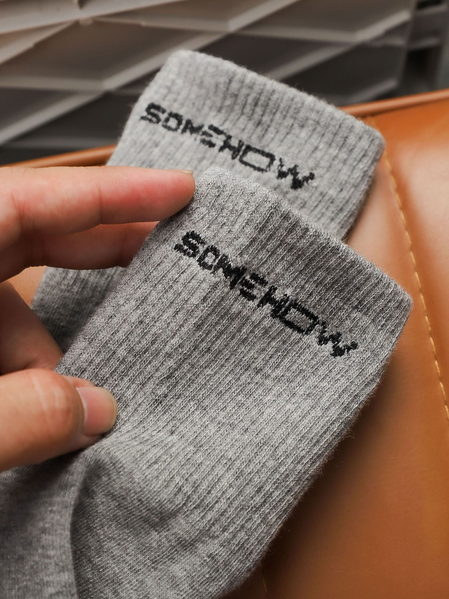 Vớ Medium Black White Gray