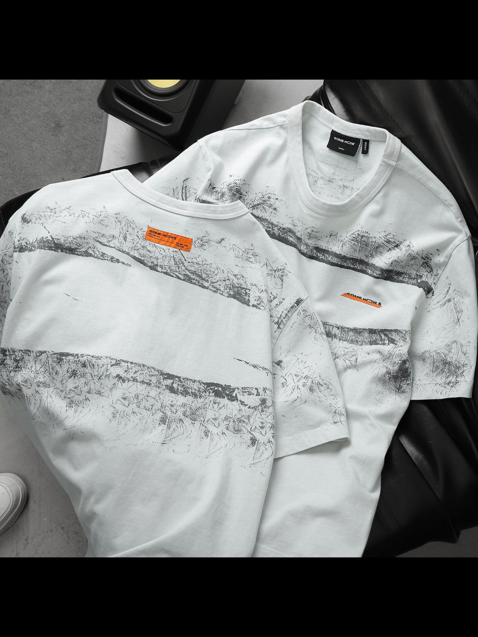 Áo Thun Boxy Smoke Effect Orange Label