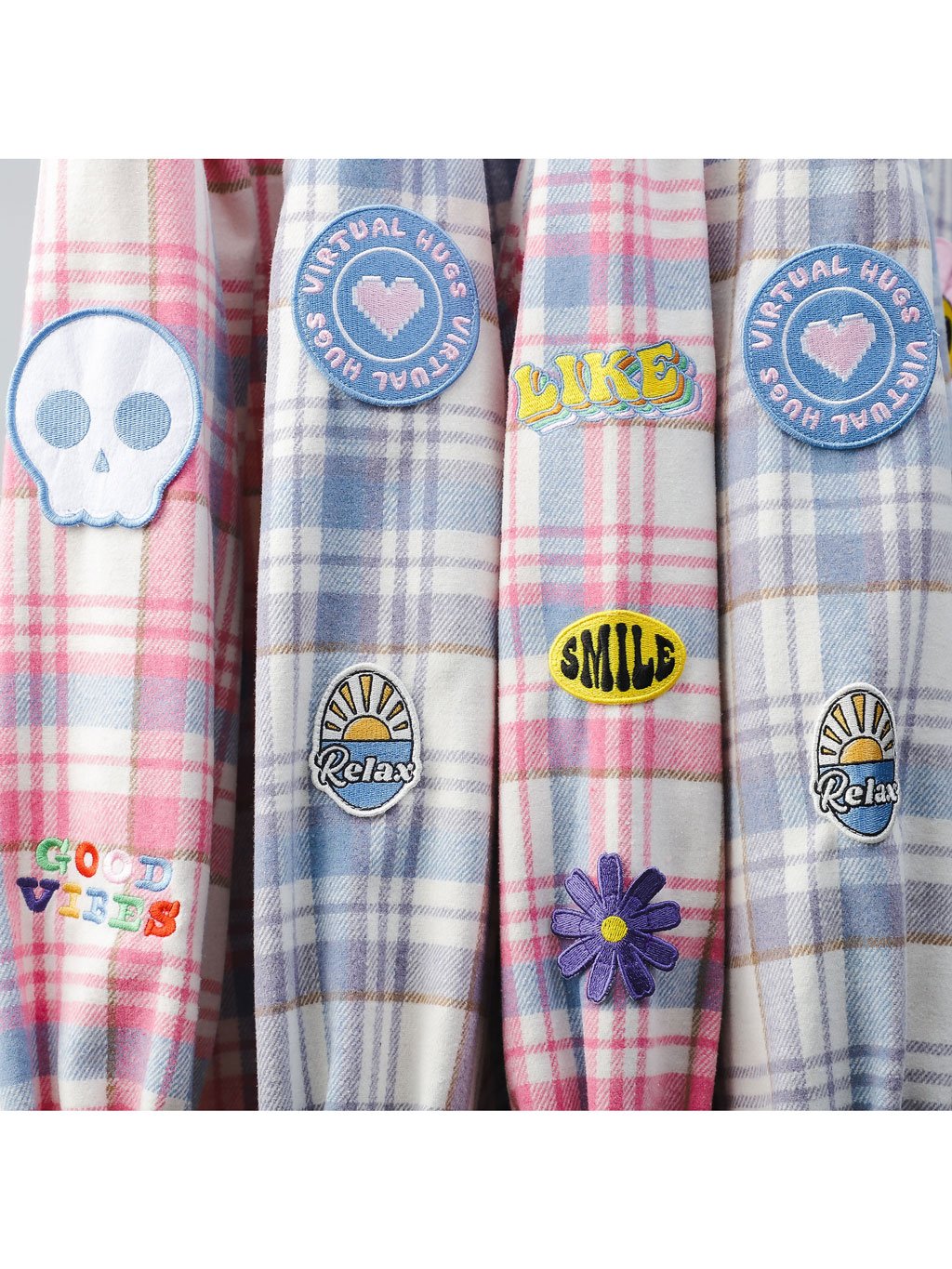 Áo Khoác Flannel Stickers The Checked