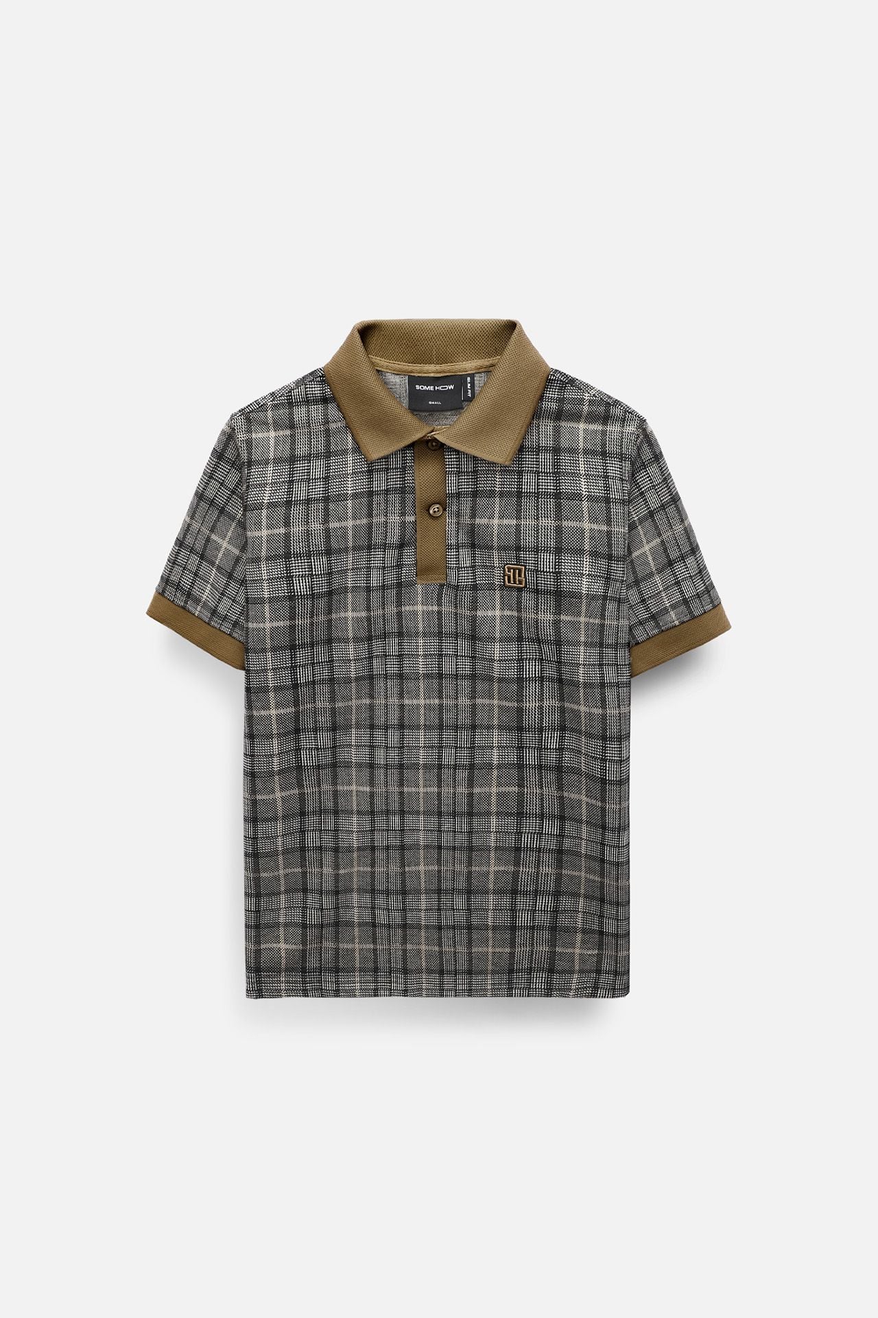 Áo Polo Glen Check Brown