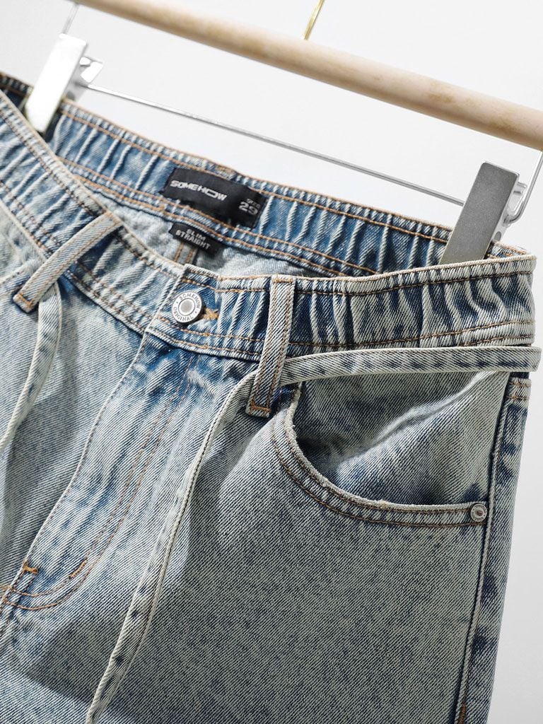 Quần Jean Straight Light Sil Elastring