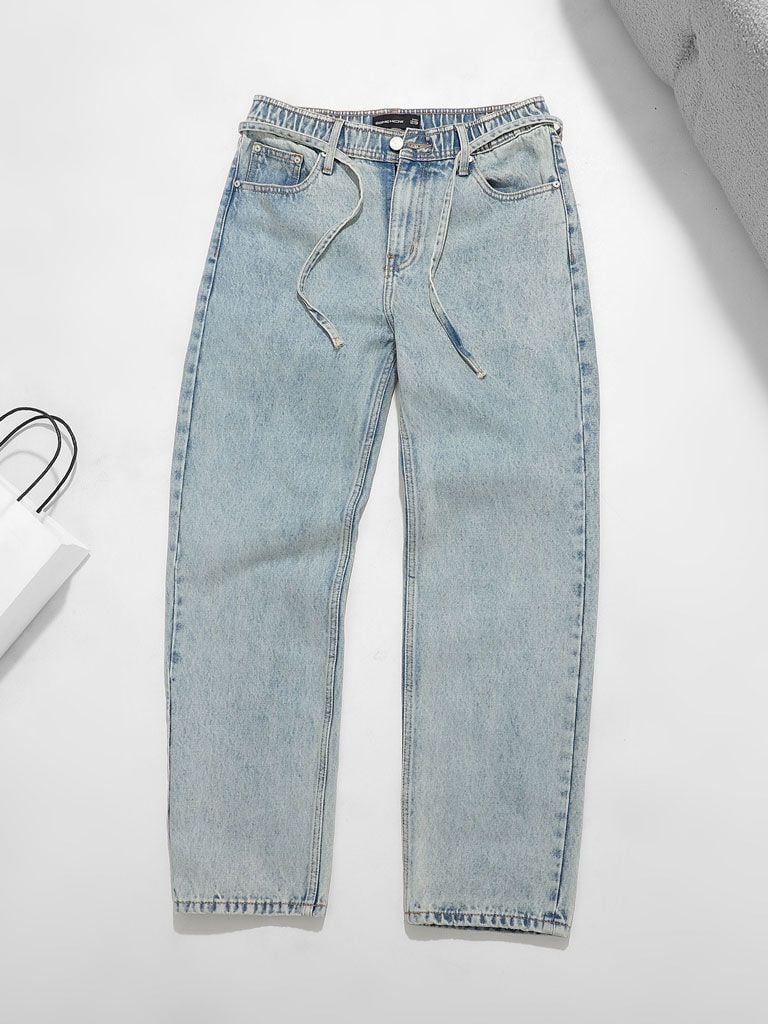 Quần Jean Straight Light Sil Elastring