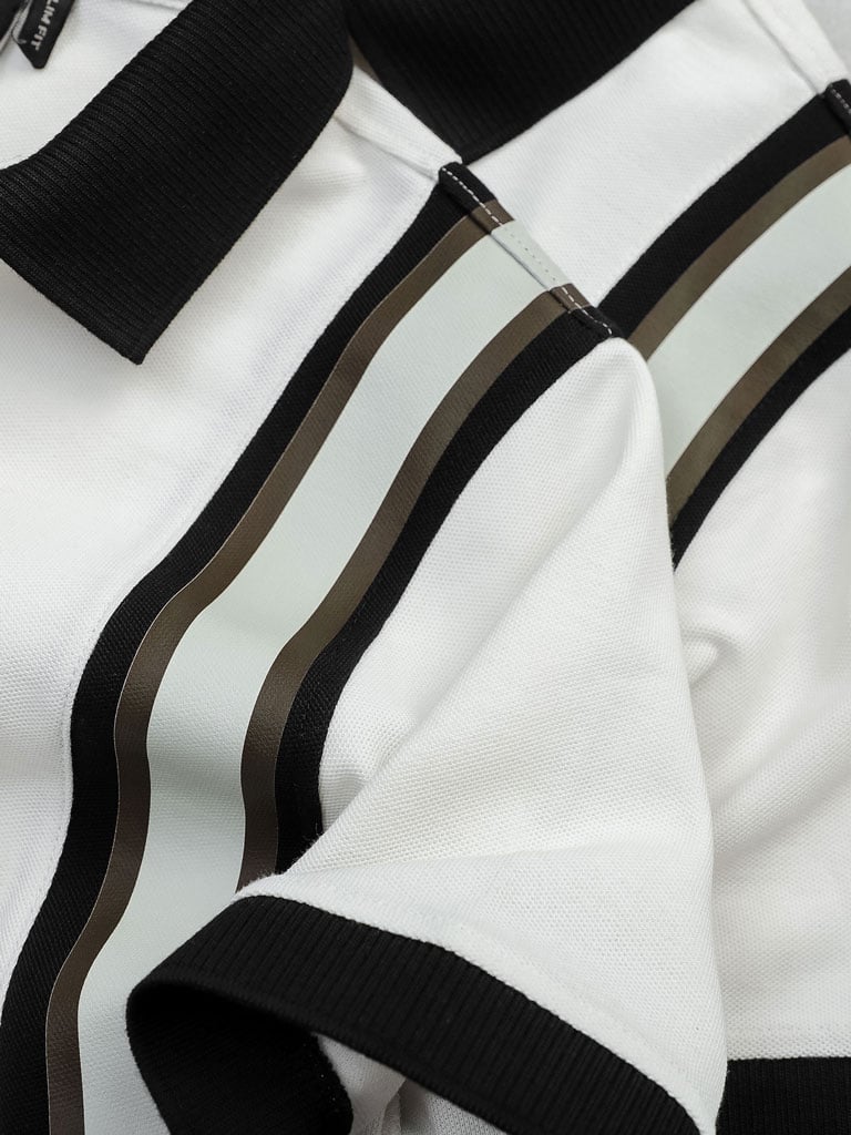 Áo Polo Black Shoulder Stripes