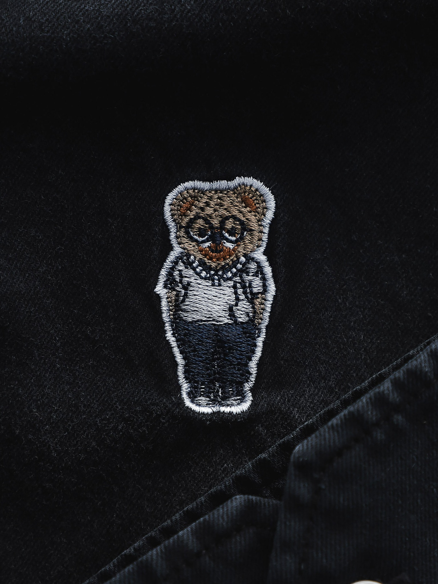 Áo Sơ Mi Denim Wash Glasses Bear Mark