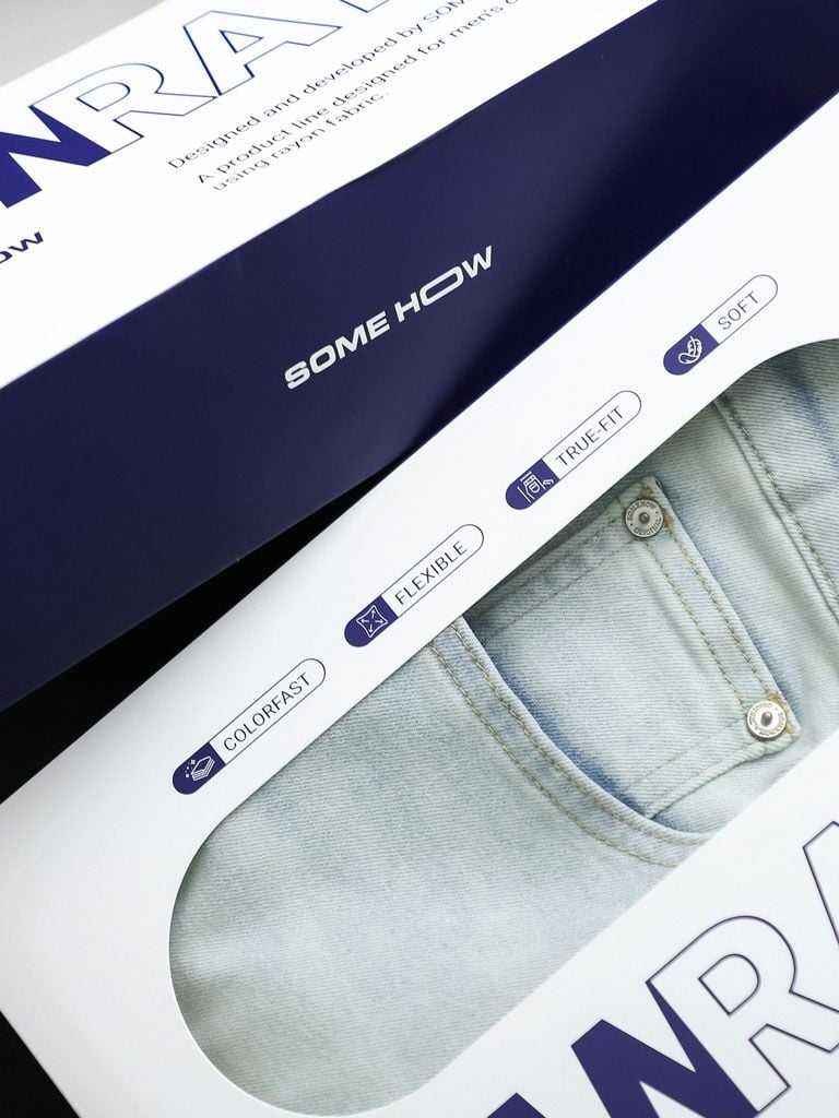 Quần Jean Rayon Slim Sat White Blue