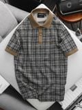 Áo Polo Glen Check Brown