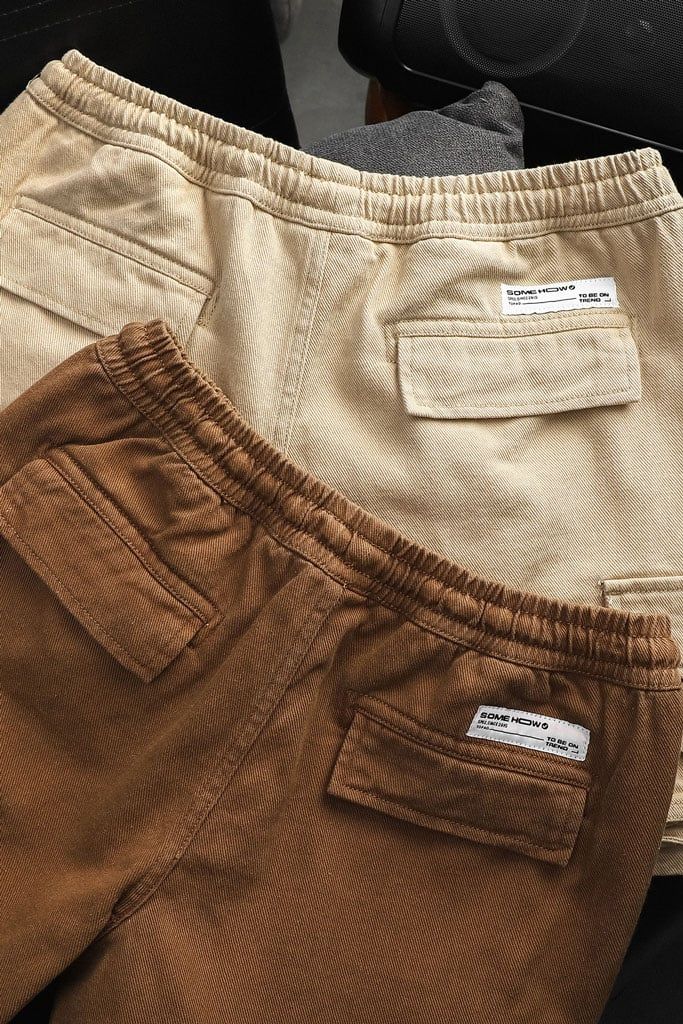 Quần Short Cargo Khaki Basic