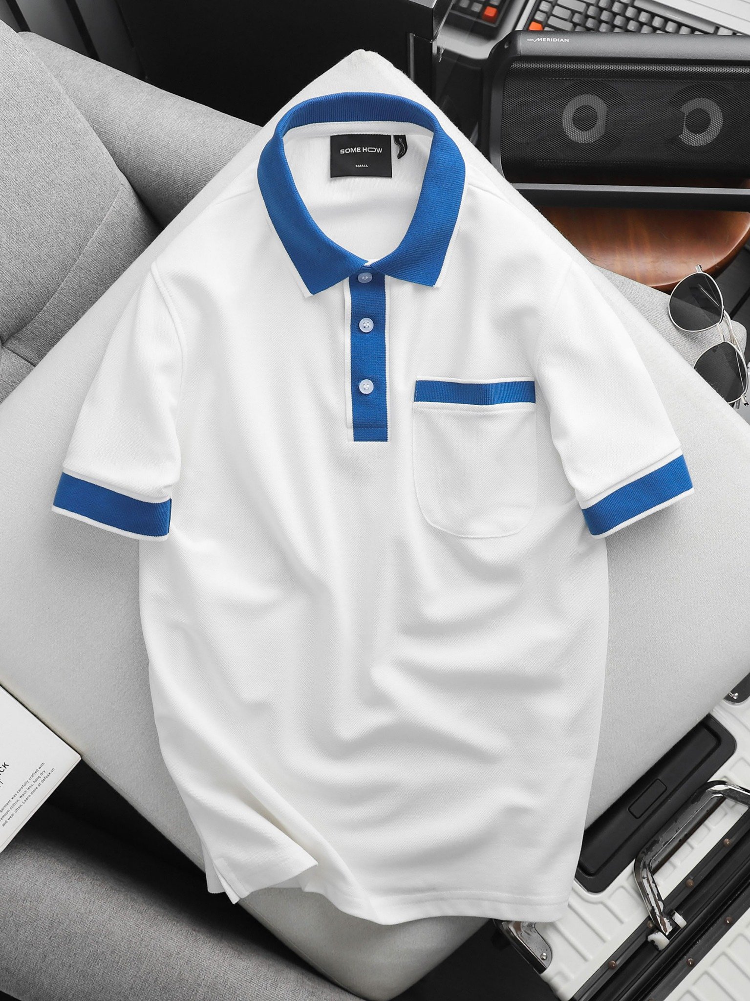 Áo Polo Blue Impress Placket