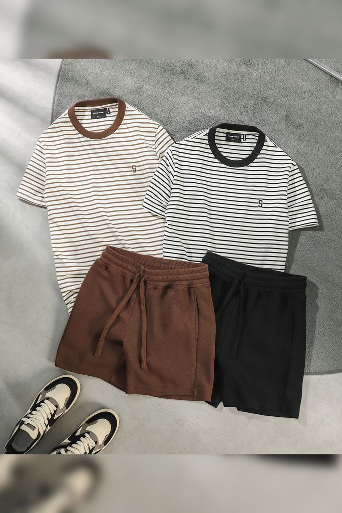 Set T-shirt Minimal Stripes Short