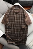 Áo Thun The Checked Brown Sleeves