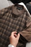 Áo Thun The Checked Brown Sleeves