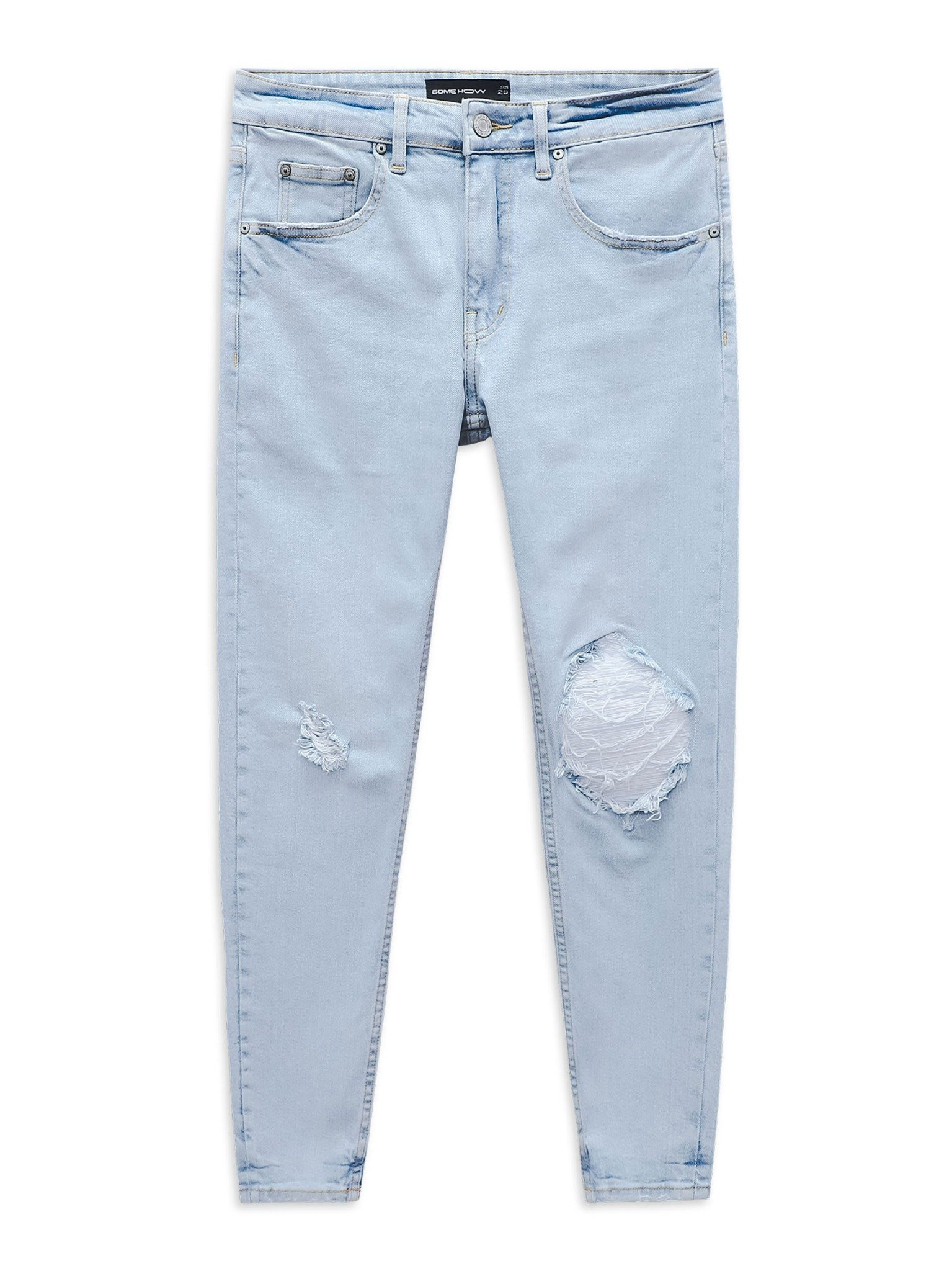 Quần Jean Skinny Distressed Bright Blue