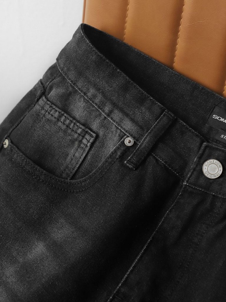 Quần Short Denim Black Effect