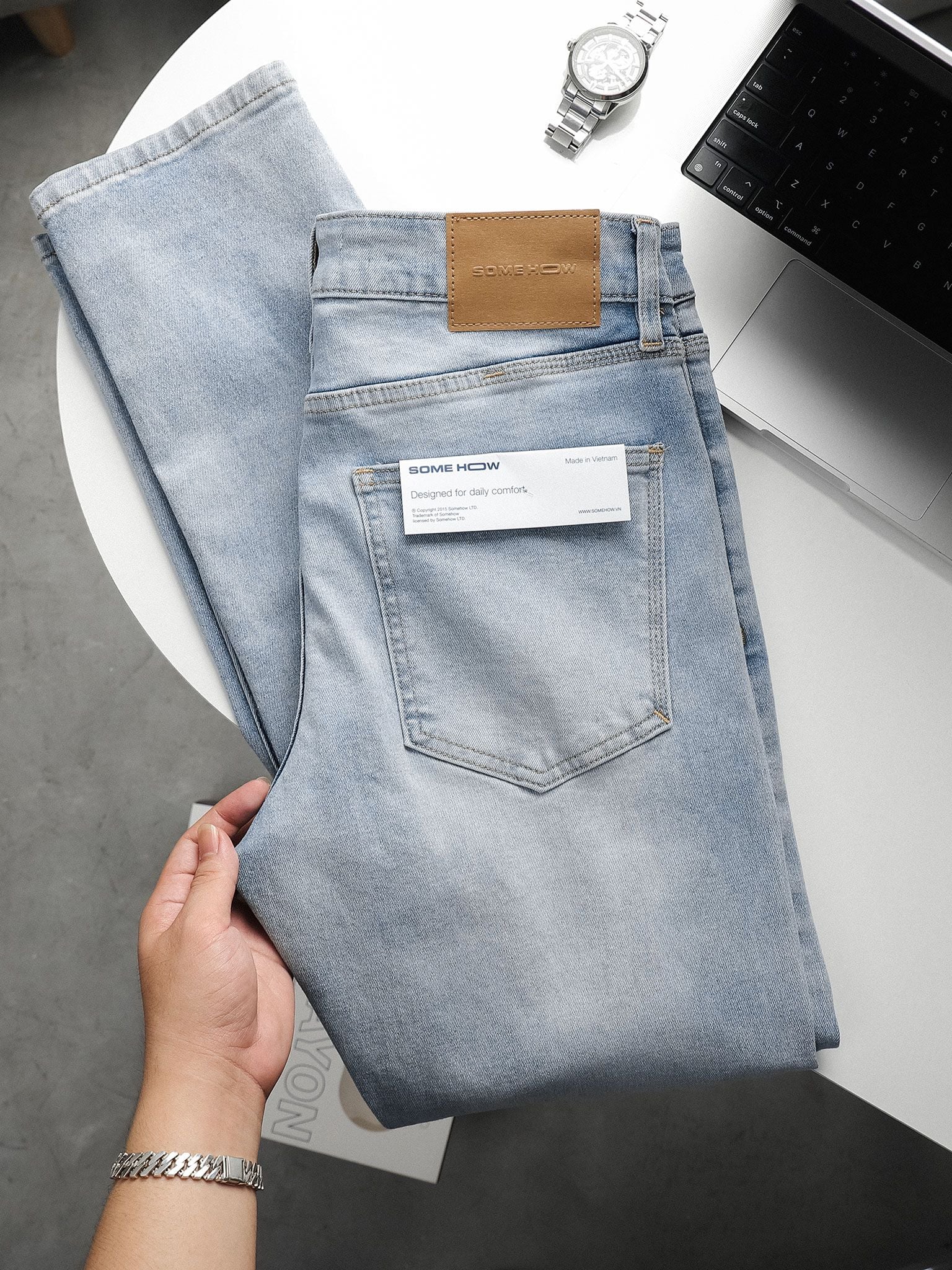 Quần Jean Rayon Slim Fri Bright Blue