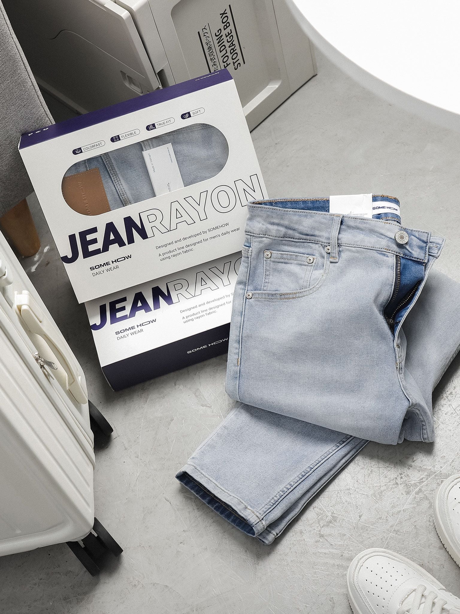 Quần Jean Rayon Slim Fri Bright Blue