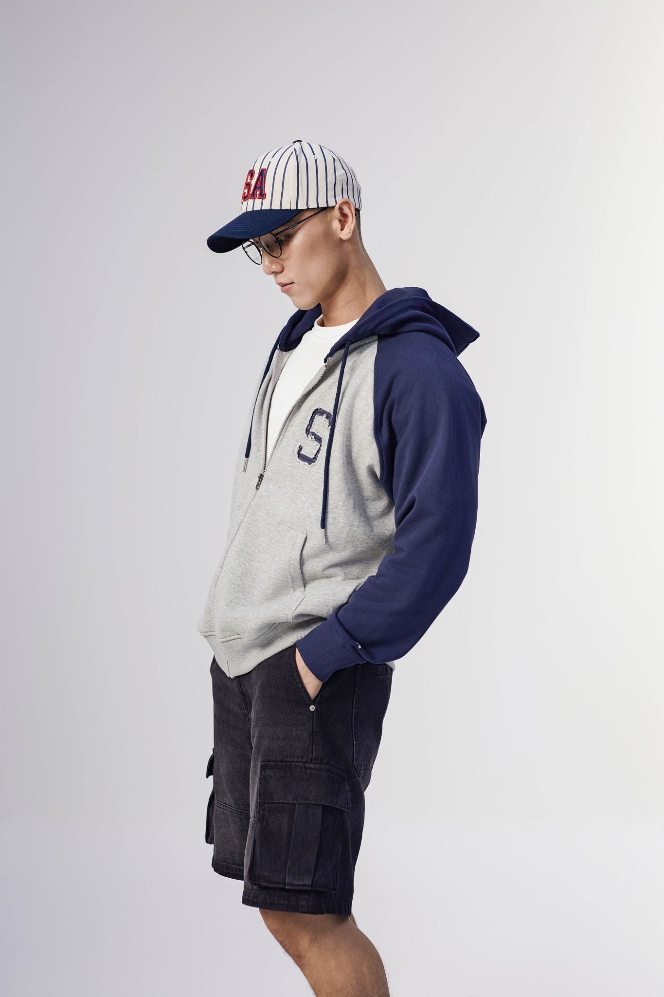  Áo Khoác Hoodie Blue Raglan Camplife 