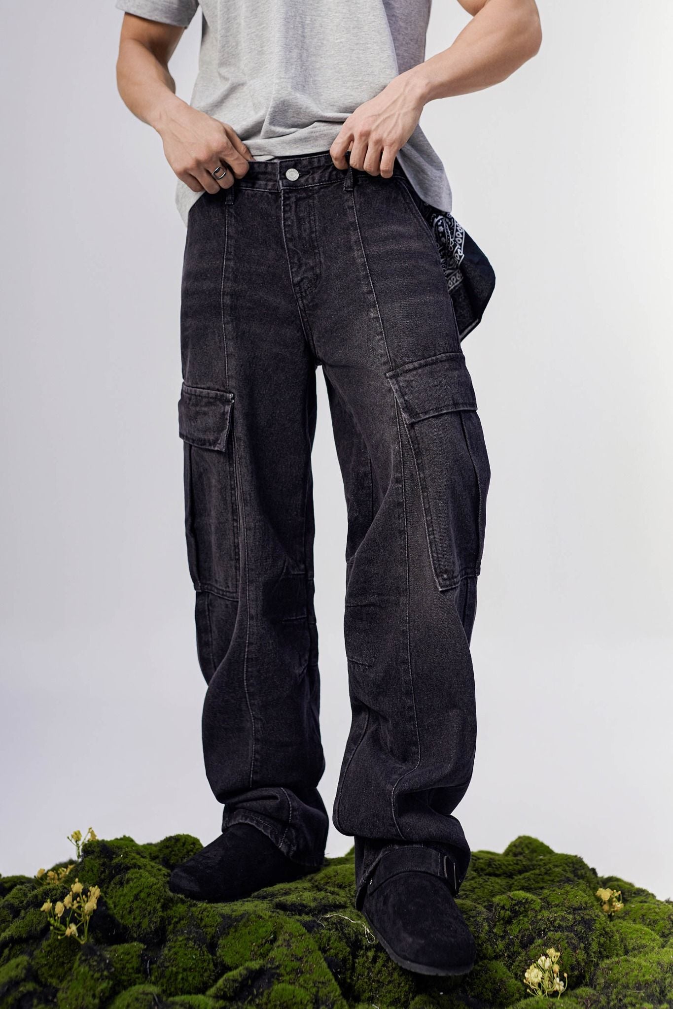 Quần Jean Straight Diag Cargo Camplife