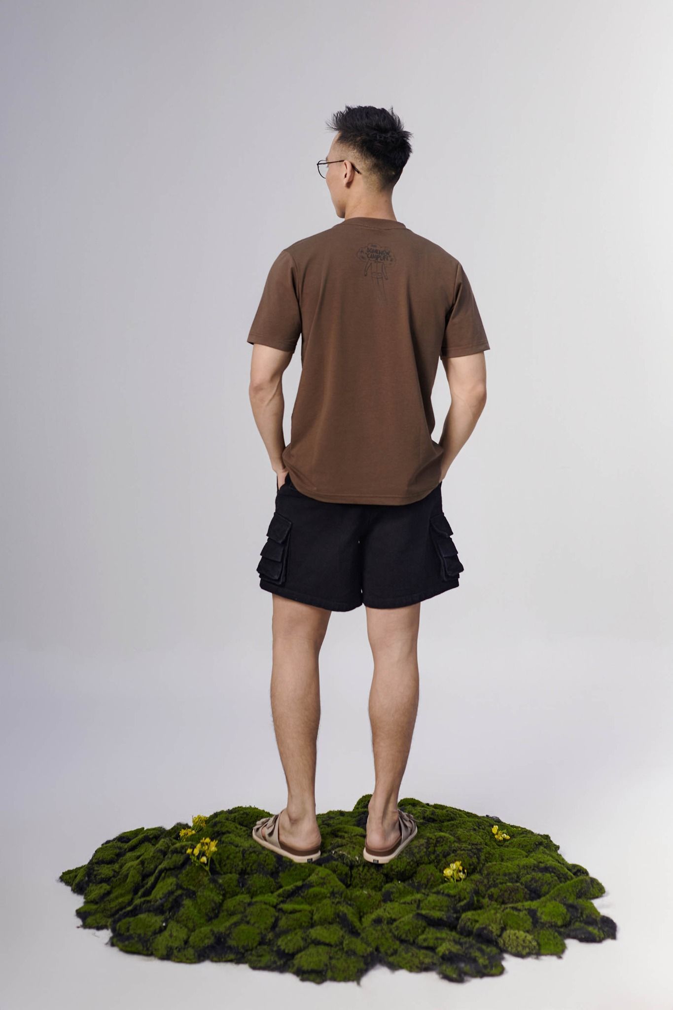 Quần Short Cargo Khaki Basic
