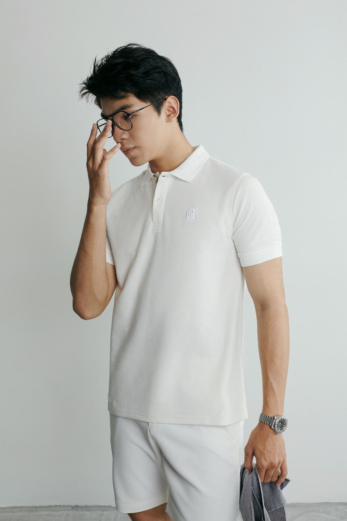 Áo Polo Casual Black White