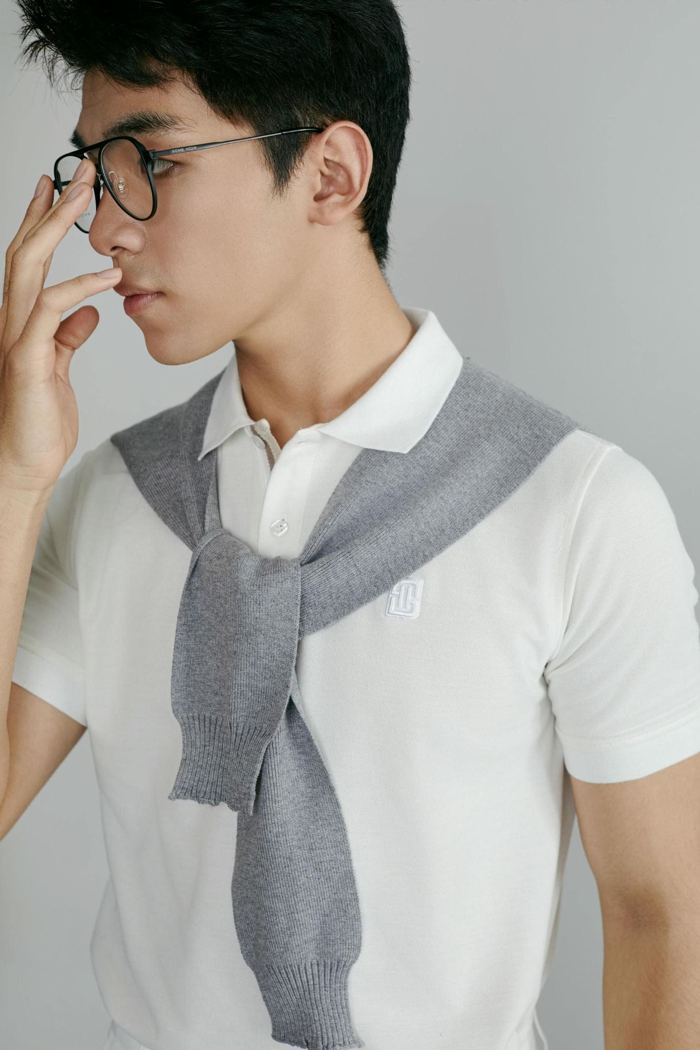 Áo Polo Casual Black White