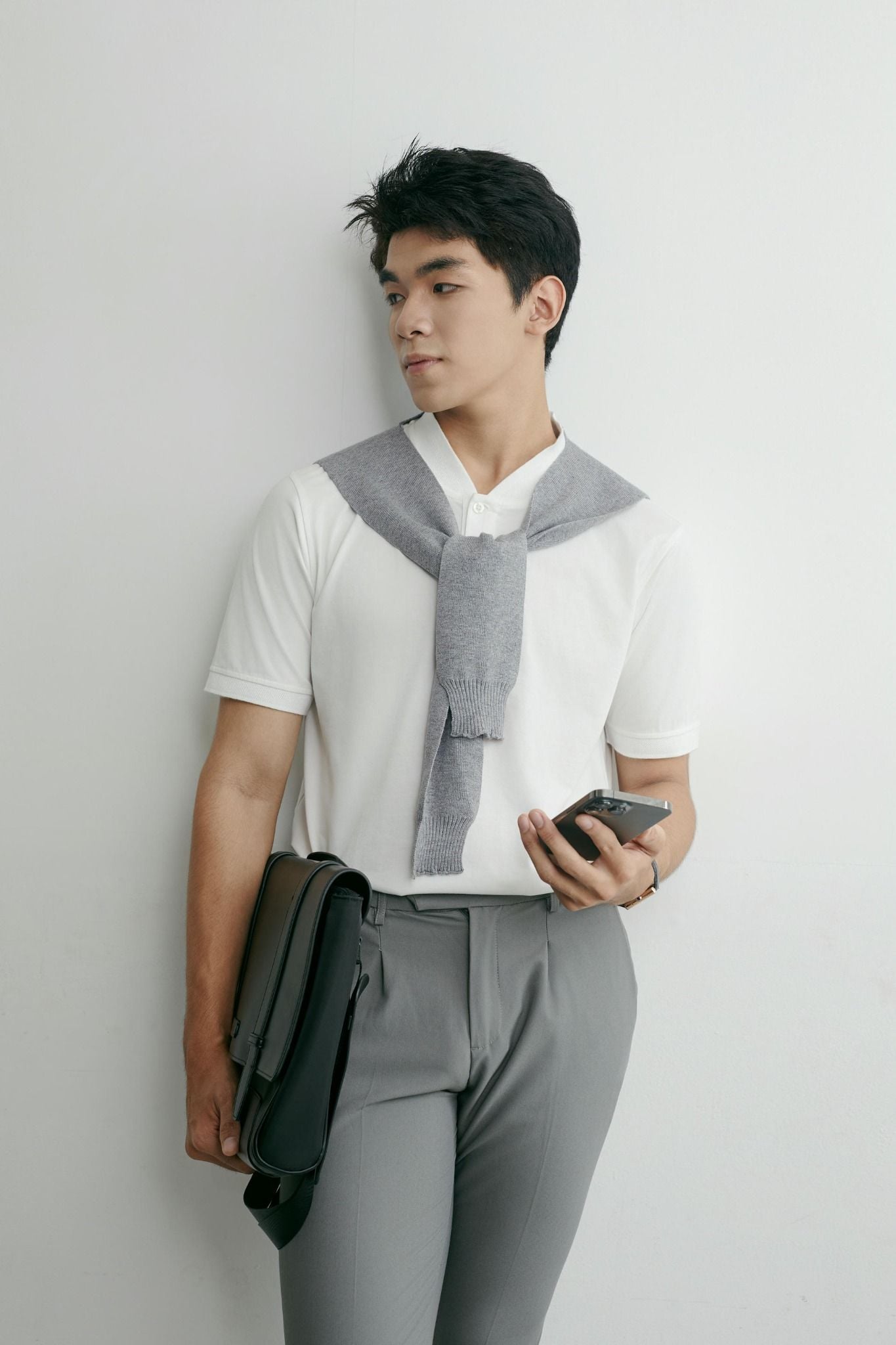 Áo Polo Cool Fab White Base