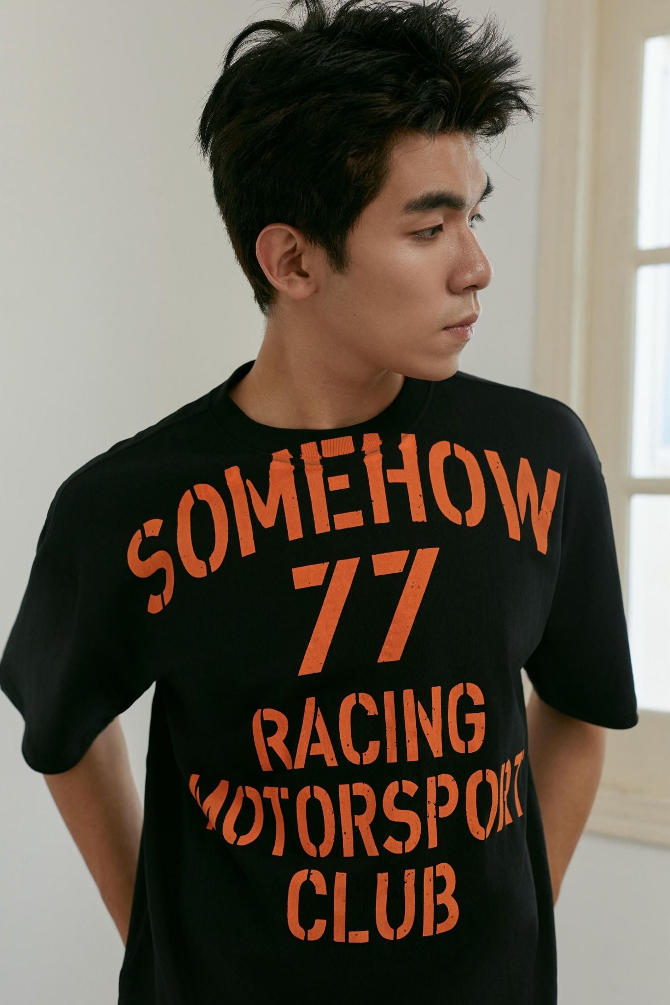 Áo Thun Racing Motorsport Orange 77