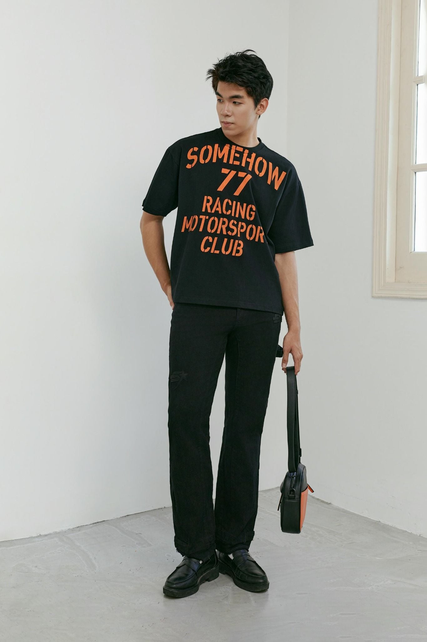 Áo Thun Racing Motorsport Orange 77