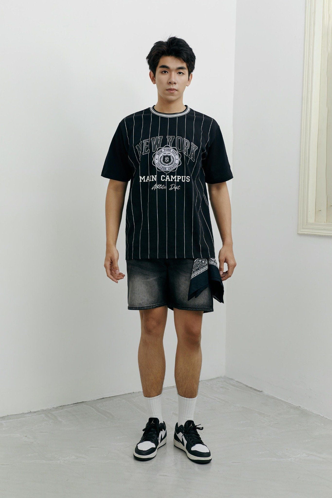 Quần Short Denim Black Effect