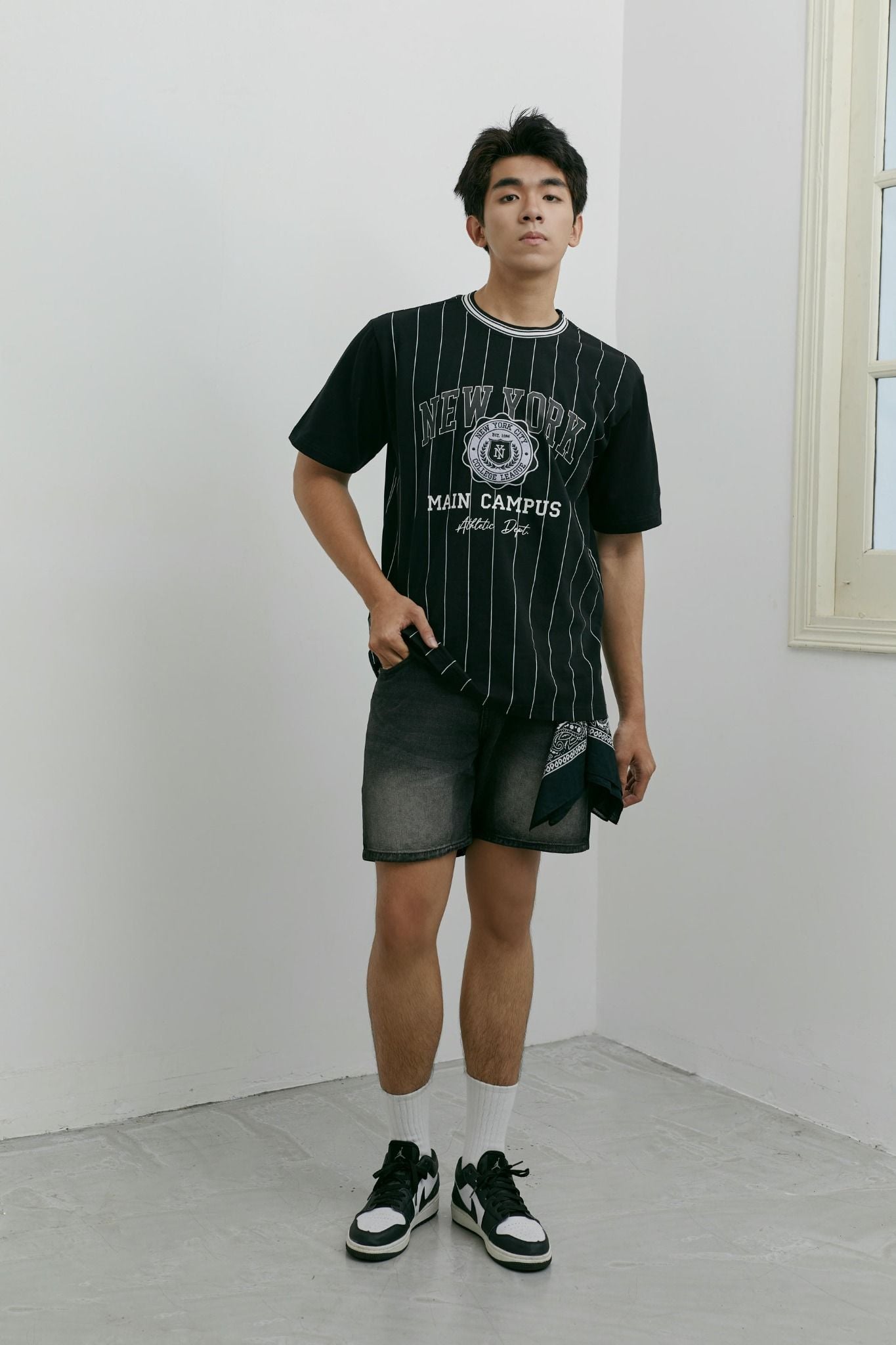 Quần Short Denim Black Effect