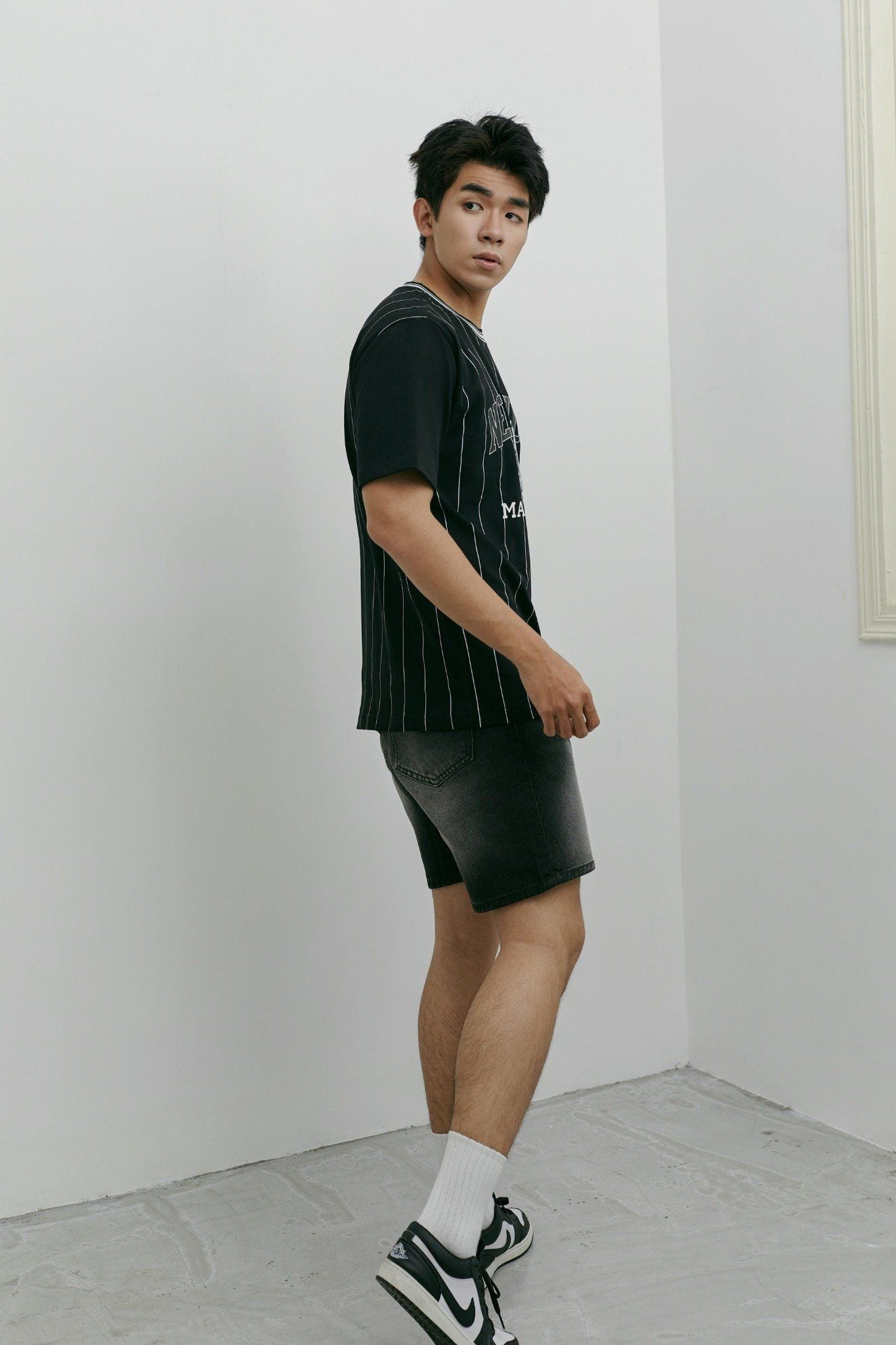 Quần Short Denim Black Effect