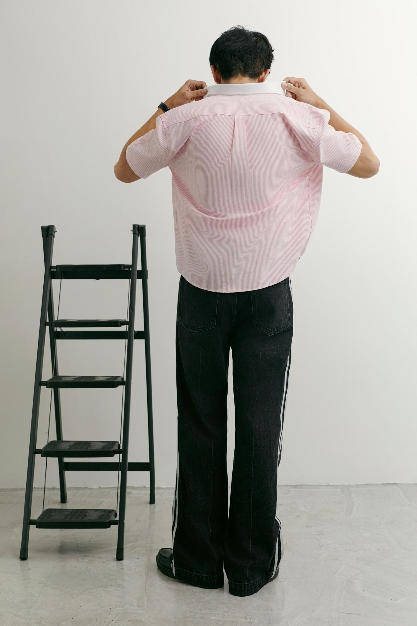 Áo Sơ Mi Boxy Stripes Hidden