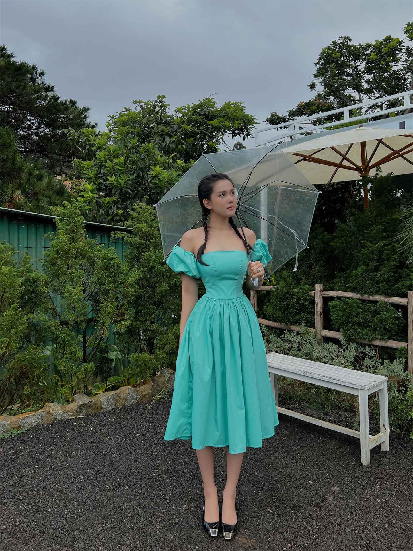  Đầm Dài Pumpkin Sleeves 