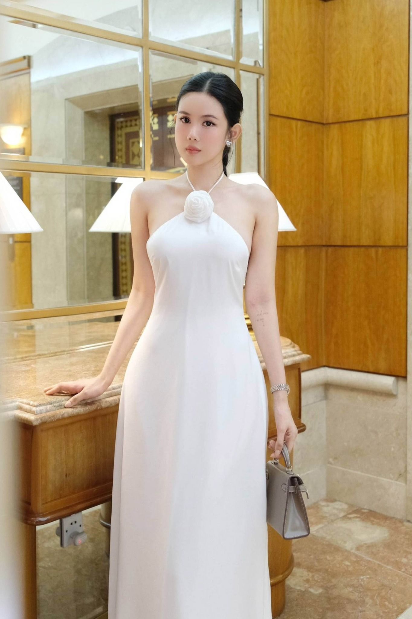 Đầm Dài Halter Latin Cord